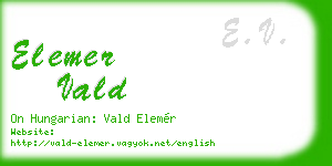 elemer vald business card